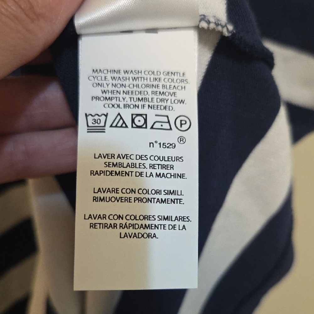 Polo By Ralph Lauren Navy and White Rugby Striped Mini Preppy Dress Size L - Picture 12 of 12